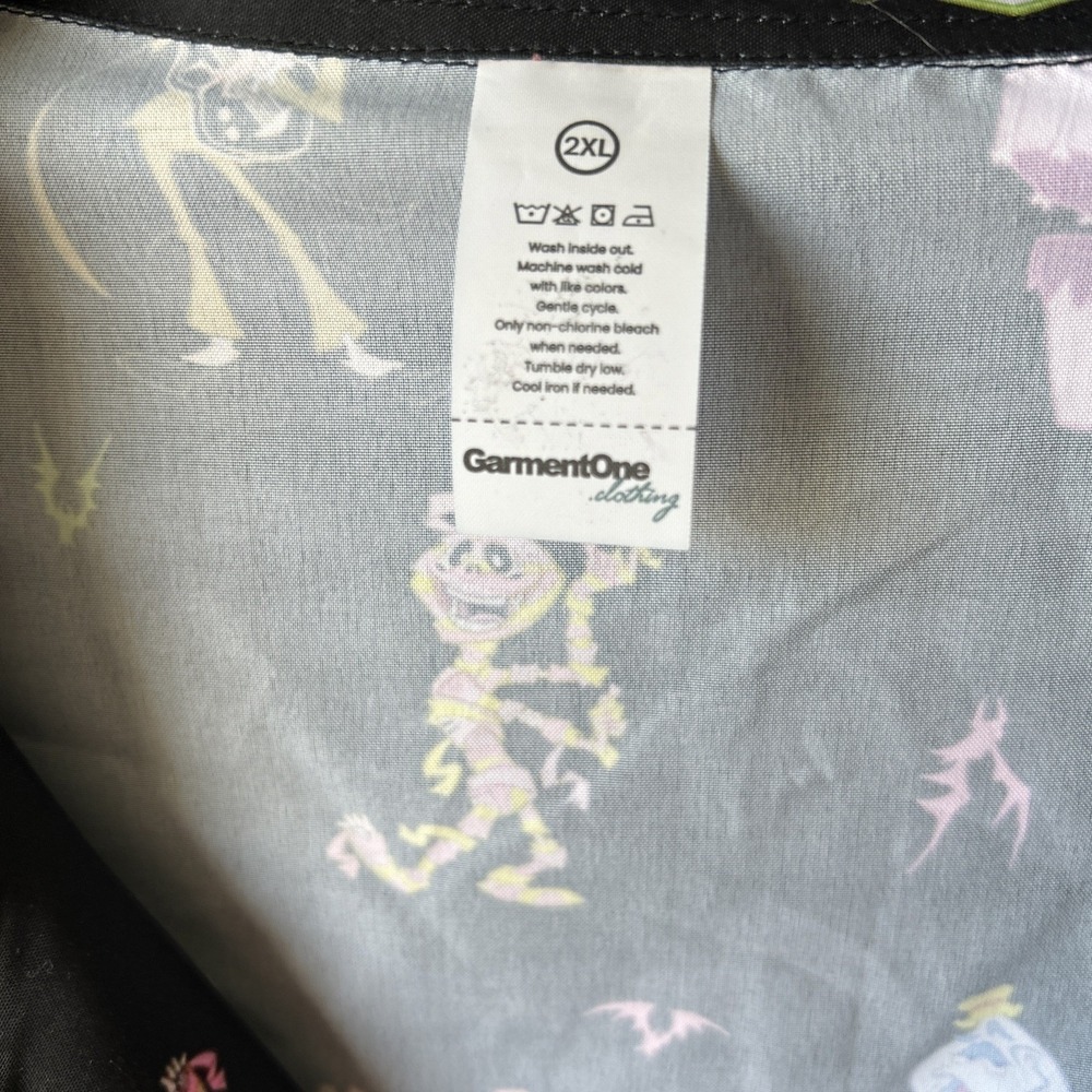 Count Chocula & Frankenberry In Band Black Button Down Collar 2XL‎ Polyester AOP - Picture 3 of 7